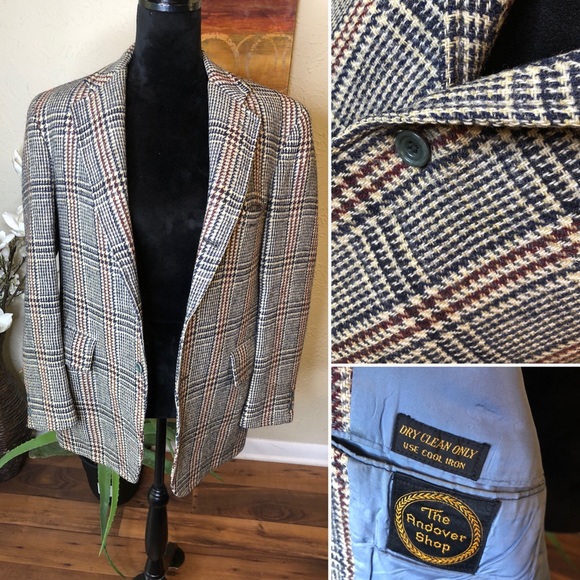 The Andover Plaid Oversized Unisex Blazer Large - Picture 3 of 11
